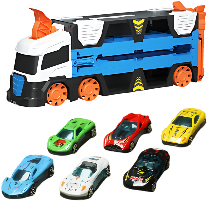 MechTrack - Camión Transformador Versátil con Pista de Carreras
