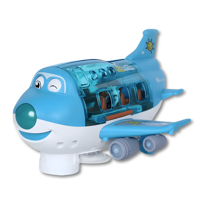 MusicJet - Avión Eléctrico con Luces, Música y Sistema de Evitación de Obstáculos