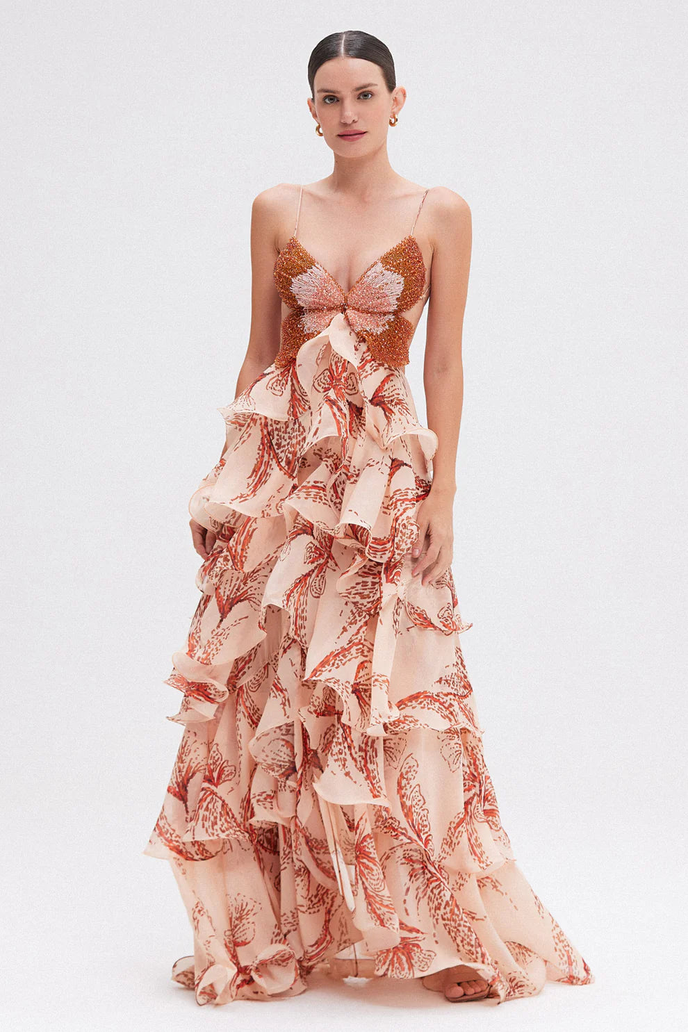 Ameliah - Elegante Vestido Sin Mangas Con Volantes