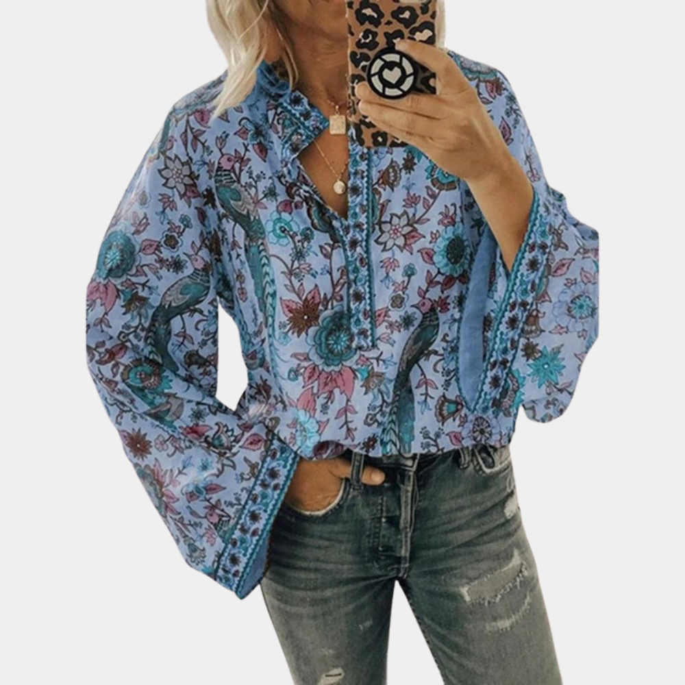 Marilyn - Flor Patrón Blusa