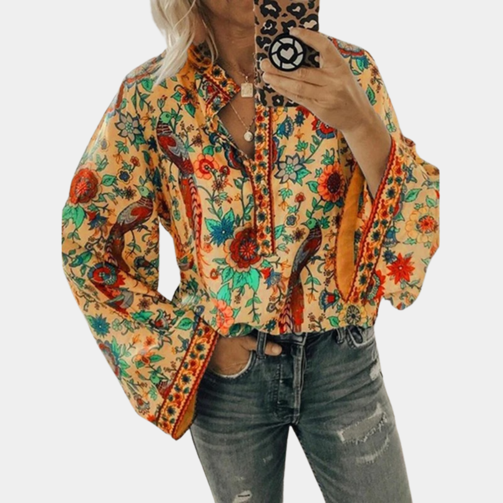 Marilyn - Flor Patrón Blusa