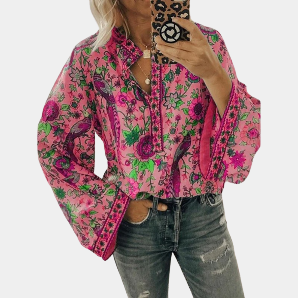 Marilyn - Flor Patrón Blusa