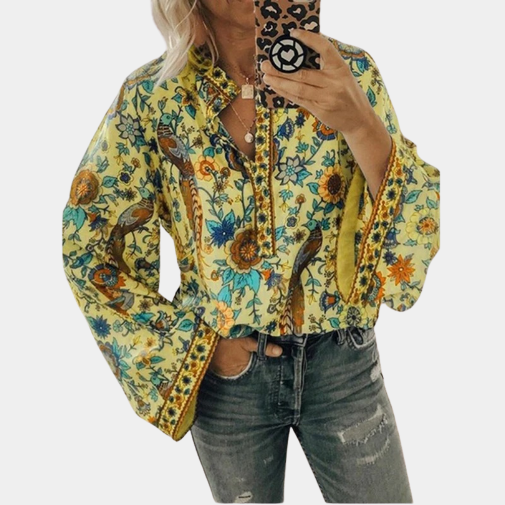 Marilyn - Flor Patrón Blusa