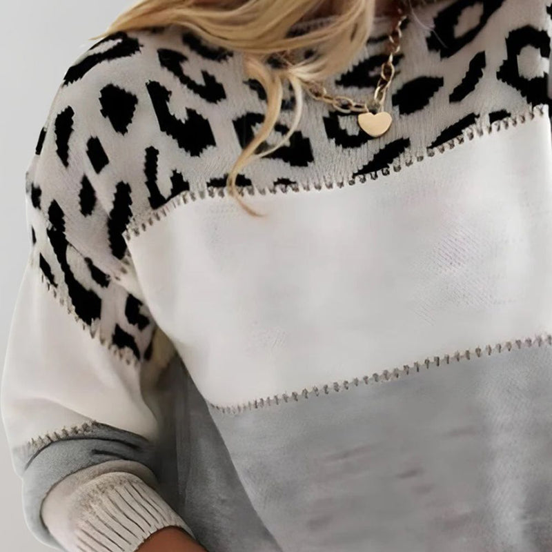 Diletta - Elegante Jersey Con Estampado De Leopardo