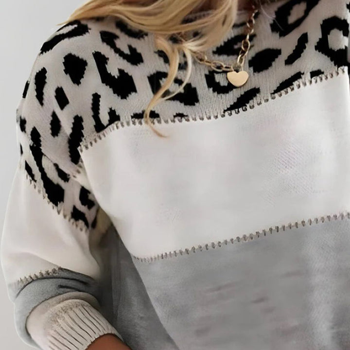 Diletta - Elegante Jersey Con Estampado De Leopardo