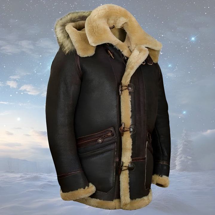 Detlef - Chaqueta de invierno estilo shearling