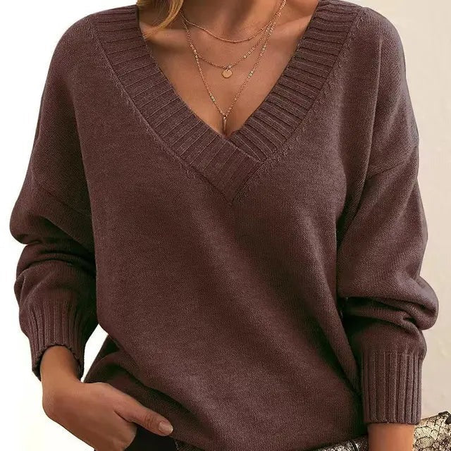 Mordane - Elegante Jersey De Manga Larga Con Cuello En V