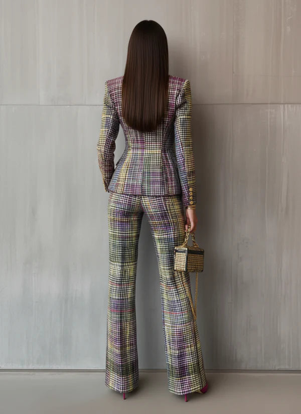 Lieneke - Conjunto De Dos Piezas Con Estampado a Cuadros
