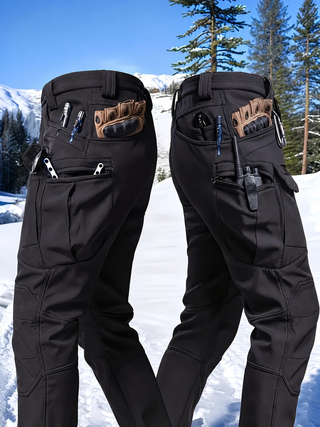 Cartrell - Pantalón Cargo Forrado Con Múltiples Bolsillos