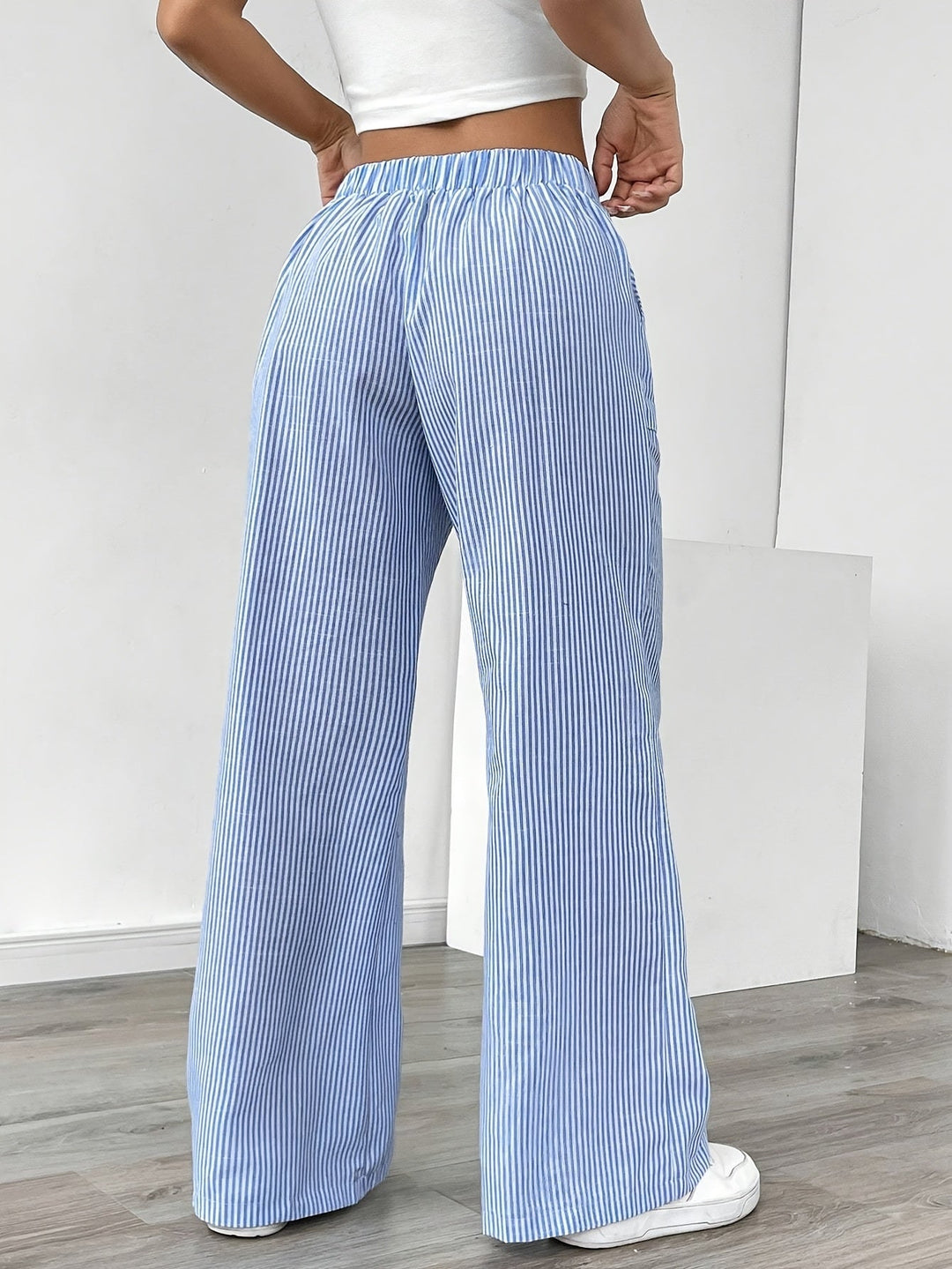 Sunnyi - Pantalón Ancho De Rayas Informal