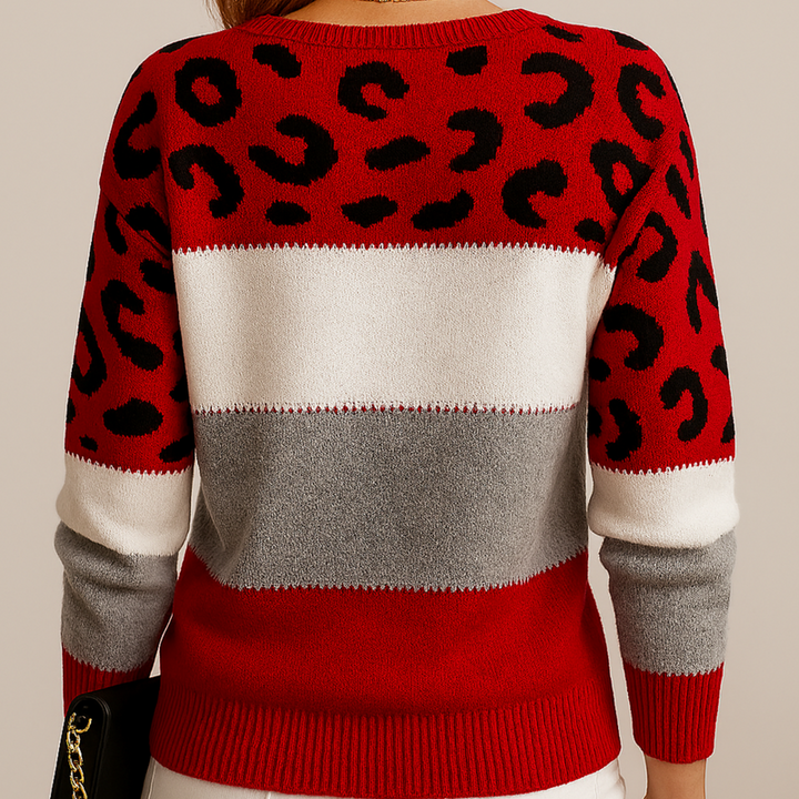 Diletta - Elegante Jersey Con Estampado De Leopardo