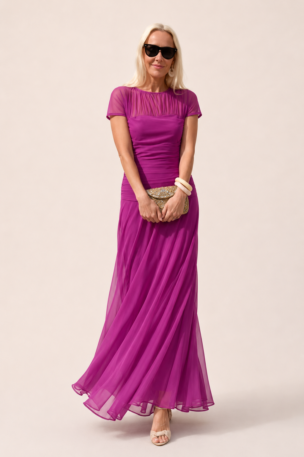 Lesliy - Elegante Vestido de Gasa
