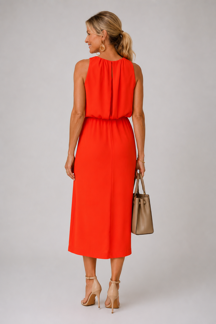 Antoinette - Vestido Midi Con Abertura Lateral