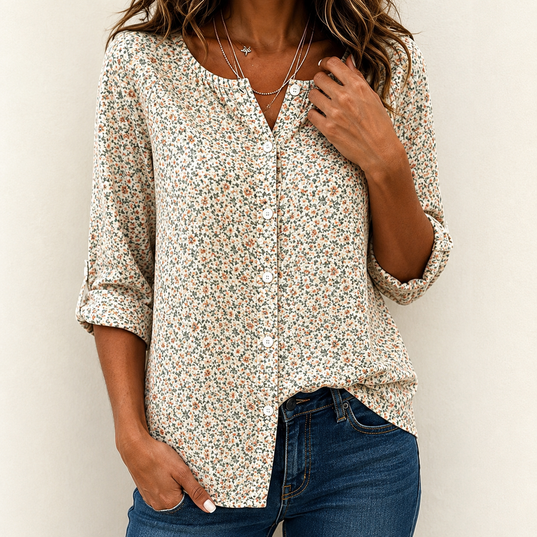 Sumali - Camisa Con Estampado Floral Vintage