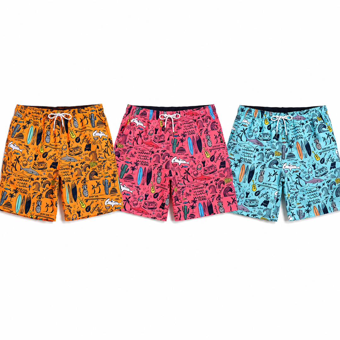 Tobey - Pantalones Cortos De Playa Con Estampado Tropical