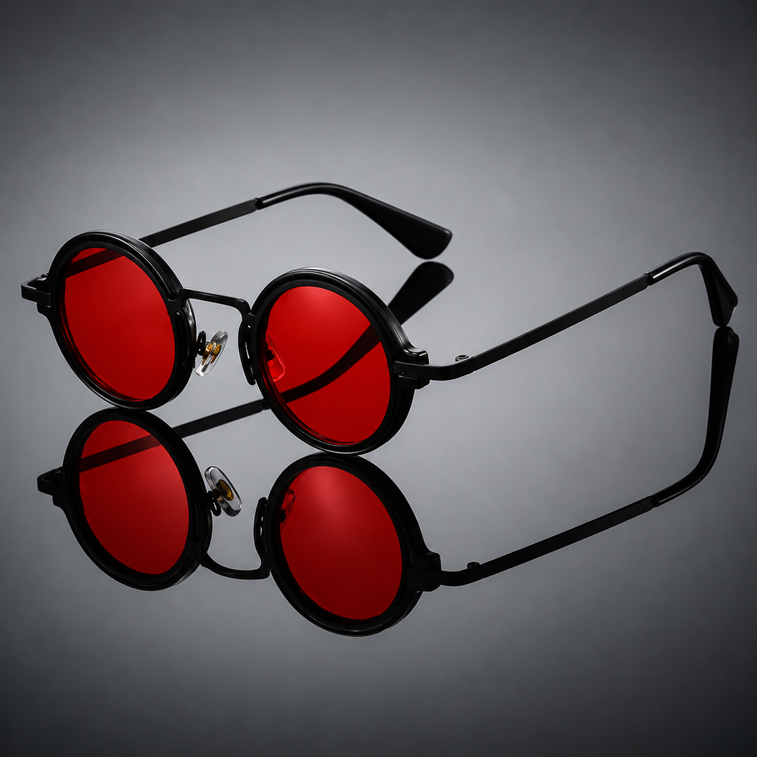OrbitShade - Gafas De Sol Redondas Con Montura Metálica De Estilo Retro