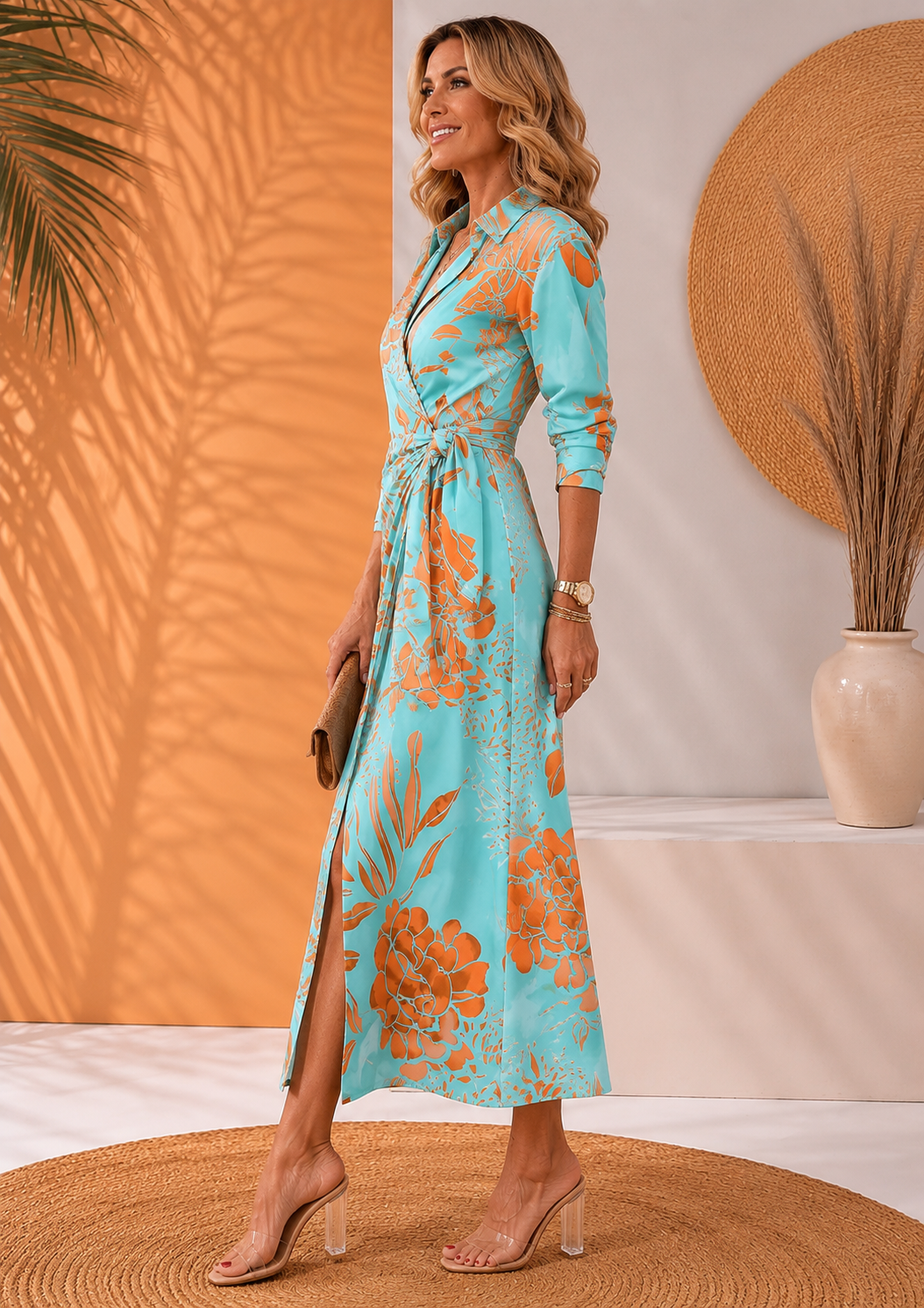 Olivera - Elegante Vestido Largo Con Lazo