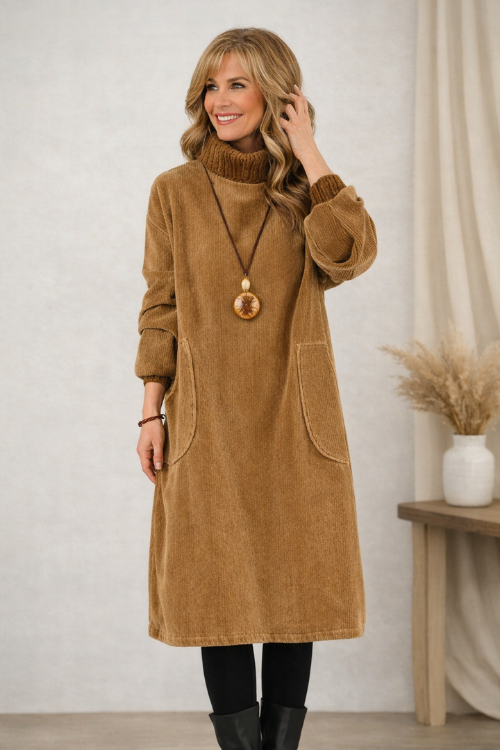 Nastasija - Vestido Midi De Invierno Con Bolsillos