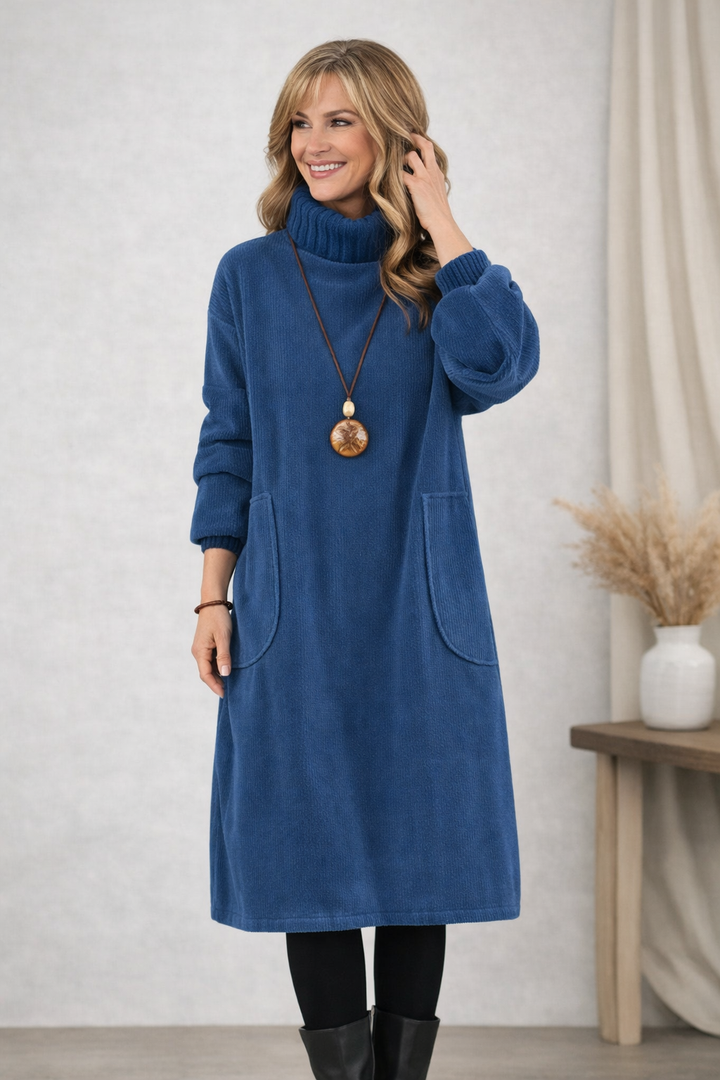 Nastasija - Vestido Midi De Invierno Con Bolsillos