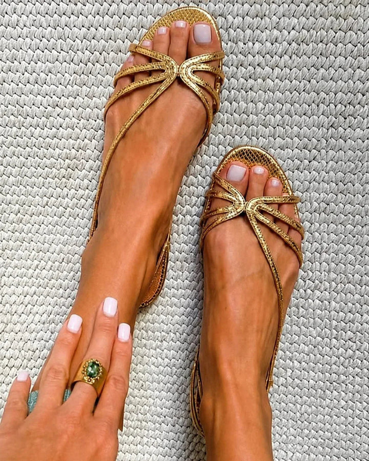 Schila - Sandalias Brillantes Con Tiras