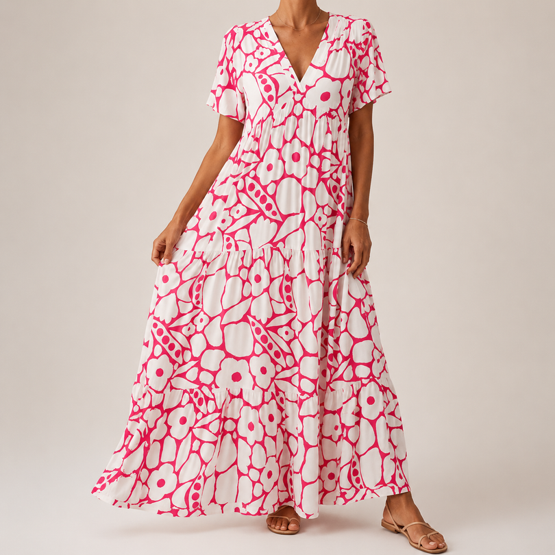 Myrona - Vestido Largo Floral Transpirable
