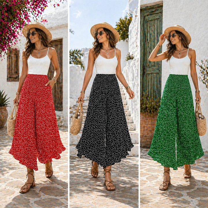 Tatiani - Pantalones De Cintura Alta Y Pierna Ancha