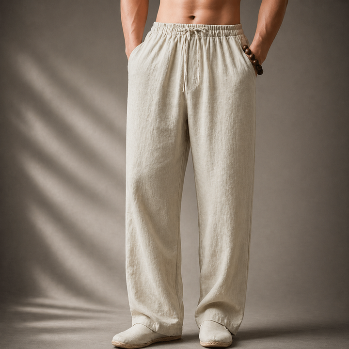 Samoel - Pantalones Clásicos De Lino