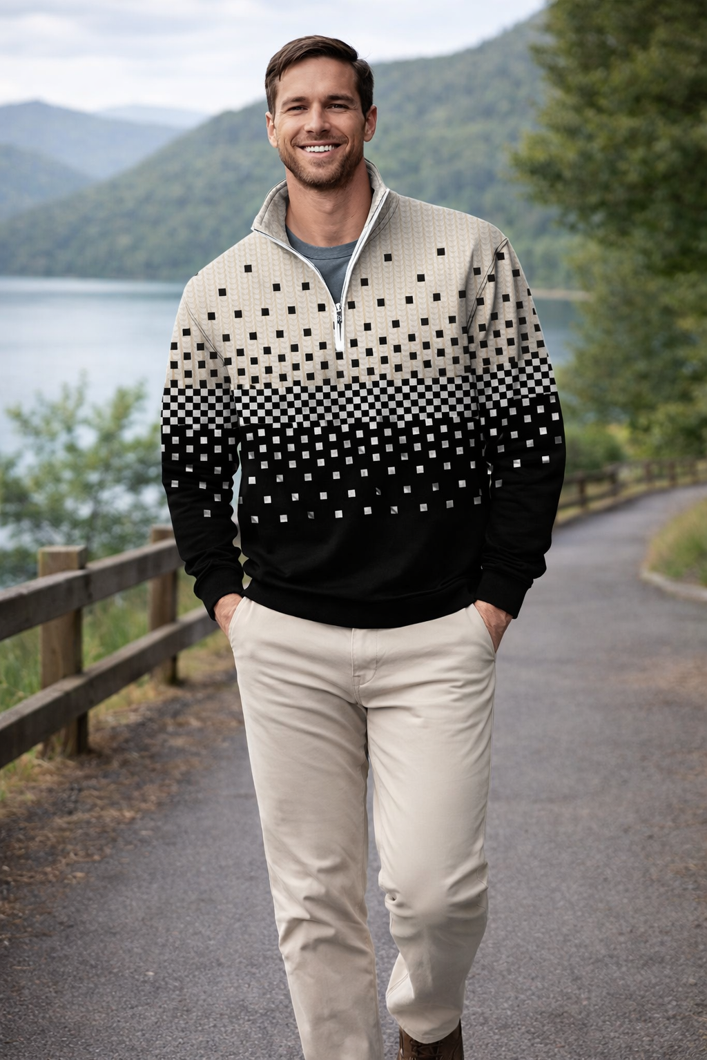 Moshe - Jersey De Otoño e Invierno Con Cuello Alto