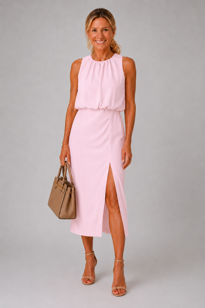 Antoinette - Vestido Midi Con Abertura Lateral