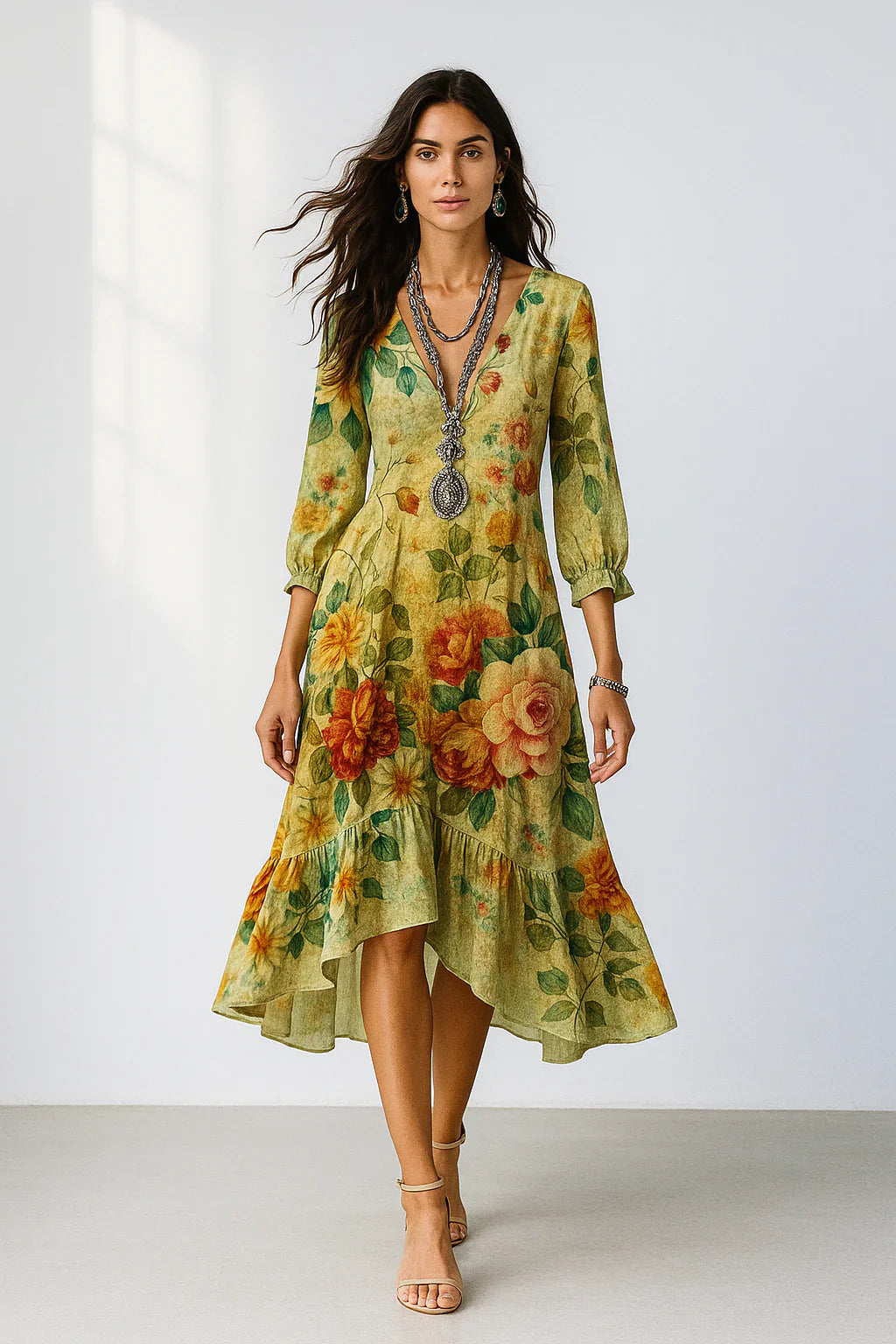 Debra - Vestido Maxi Estampado Floral