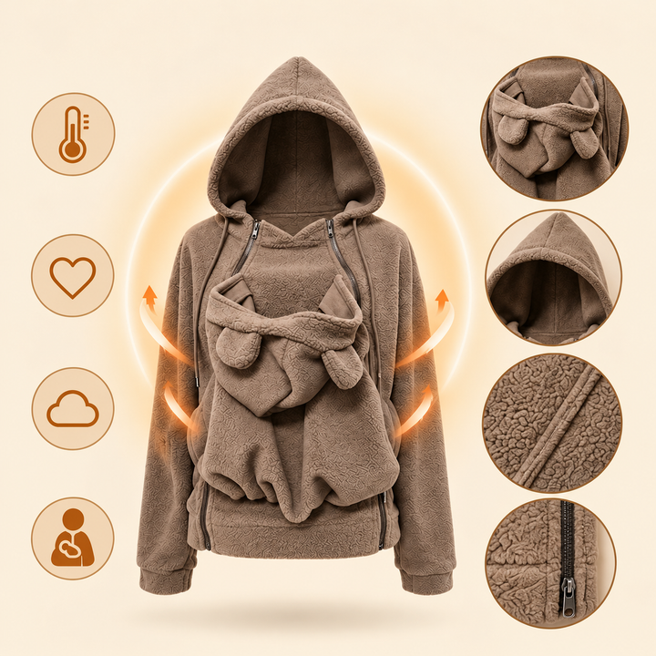 Naeza - Chaqueta De Forro Polar Con Capucha Para Llevar Al Bebé
