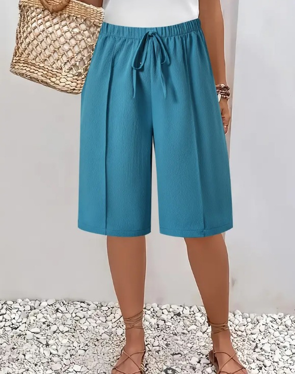 Piranda - Pantalones Cortos Elegantes Con Cintura Elástica