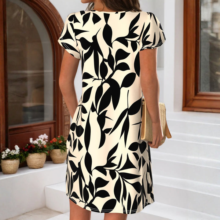 Emaria - Minivestido Con Estampado De Hojas