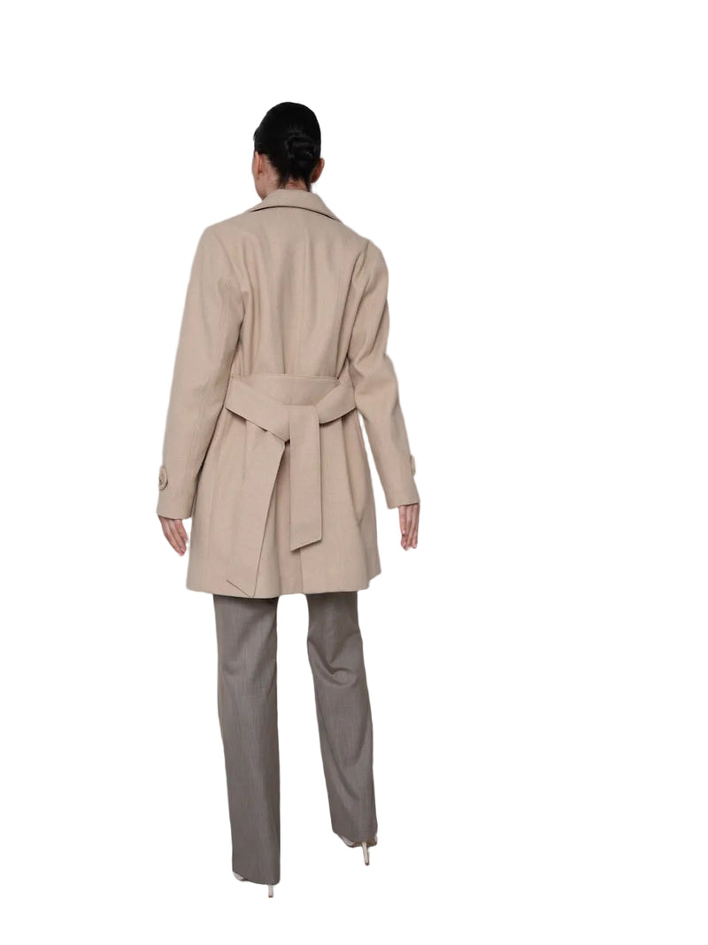 Iseult - Elegante Abrigo Con Cinturón Para Atar