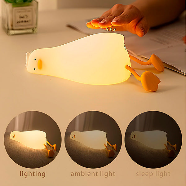 LumaDuck - Adorable Lámpara De Silicona Con Duc Tumbado