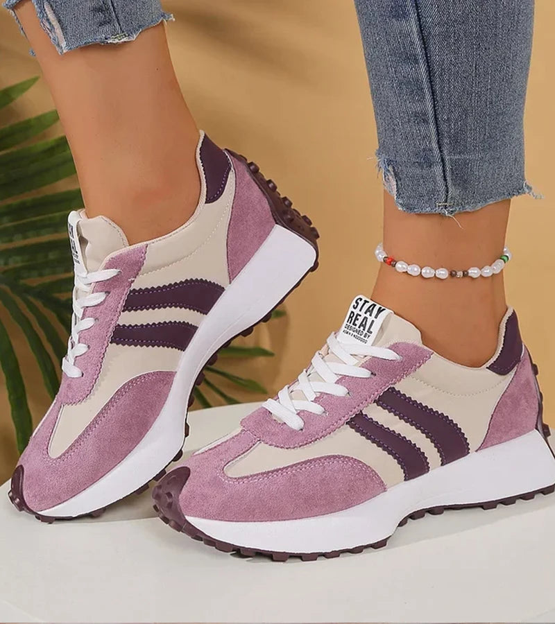 Halima - Cómodas Zapatillas Retro Con Cordones