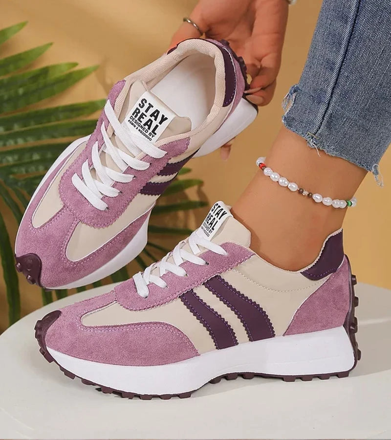 Halima - Cómodas Zapatillas Retro Con Cordones