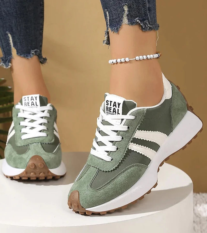 Halima - Cómodas Zapatillas Retro Con Cordones