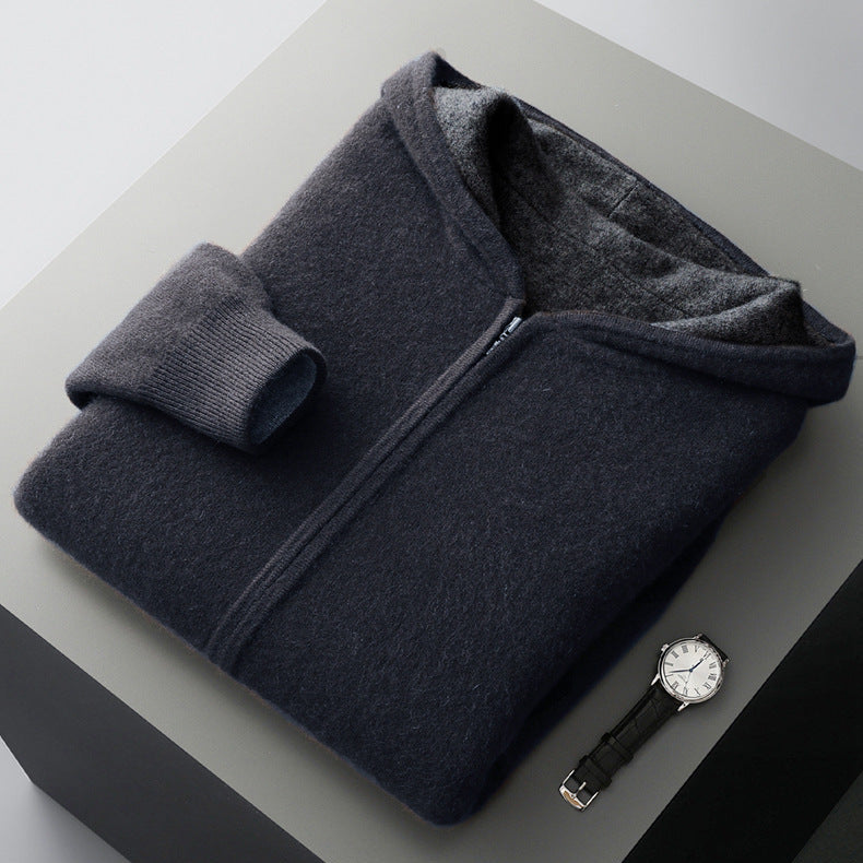Ayalon - Sudadera Con Capucha Reversible de Cachemira