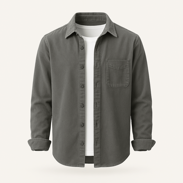 Hamdun - Camisa De Pana Con Botones