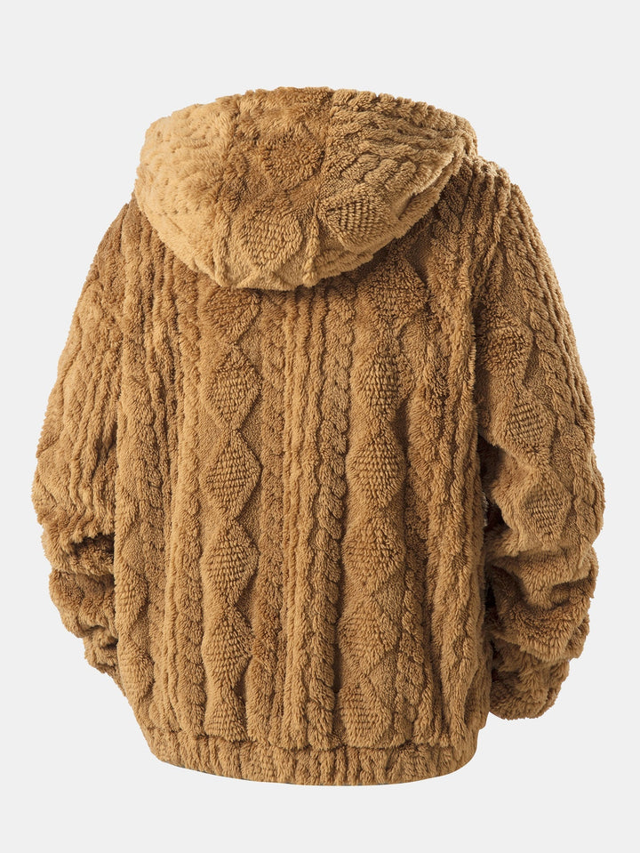 Alonzo - Sudadera Con Capucha Teddy Jacquard Geométrico