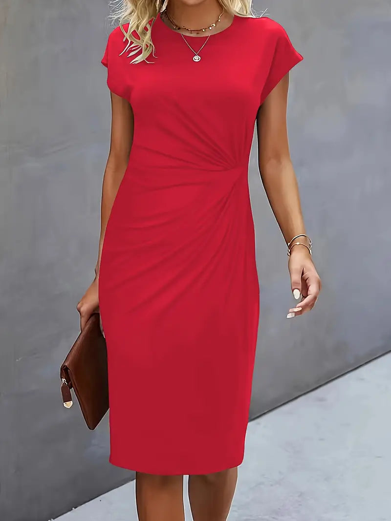 Adelina - Elegante Vestido Con Cuello Redondo