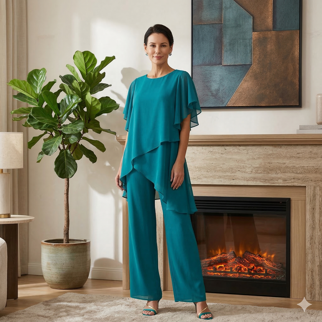 Panam - Conjunto de Pantalones de Pierna Ancha