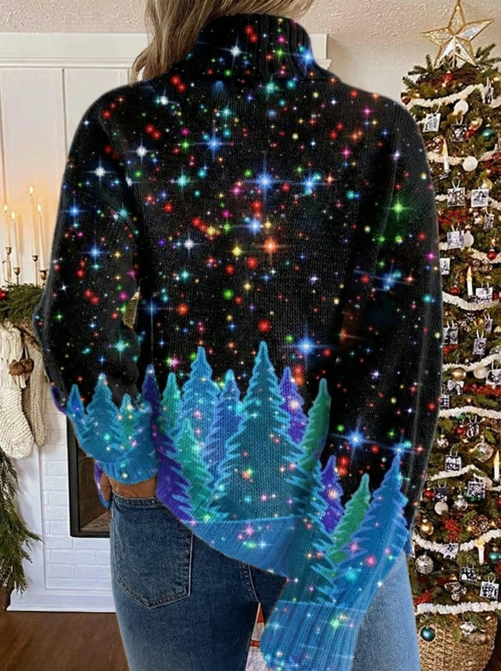Helda - Jersey Navideño Con Estampado De Estrellas