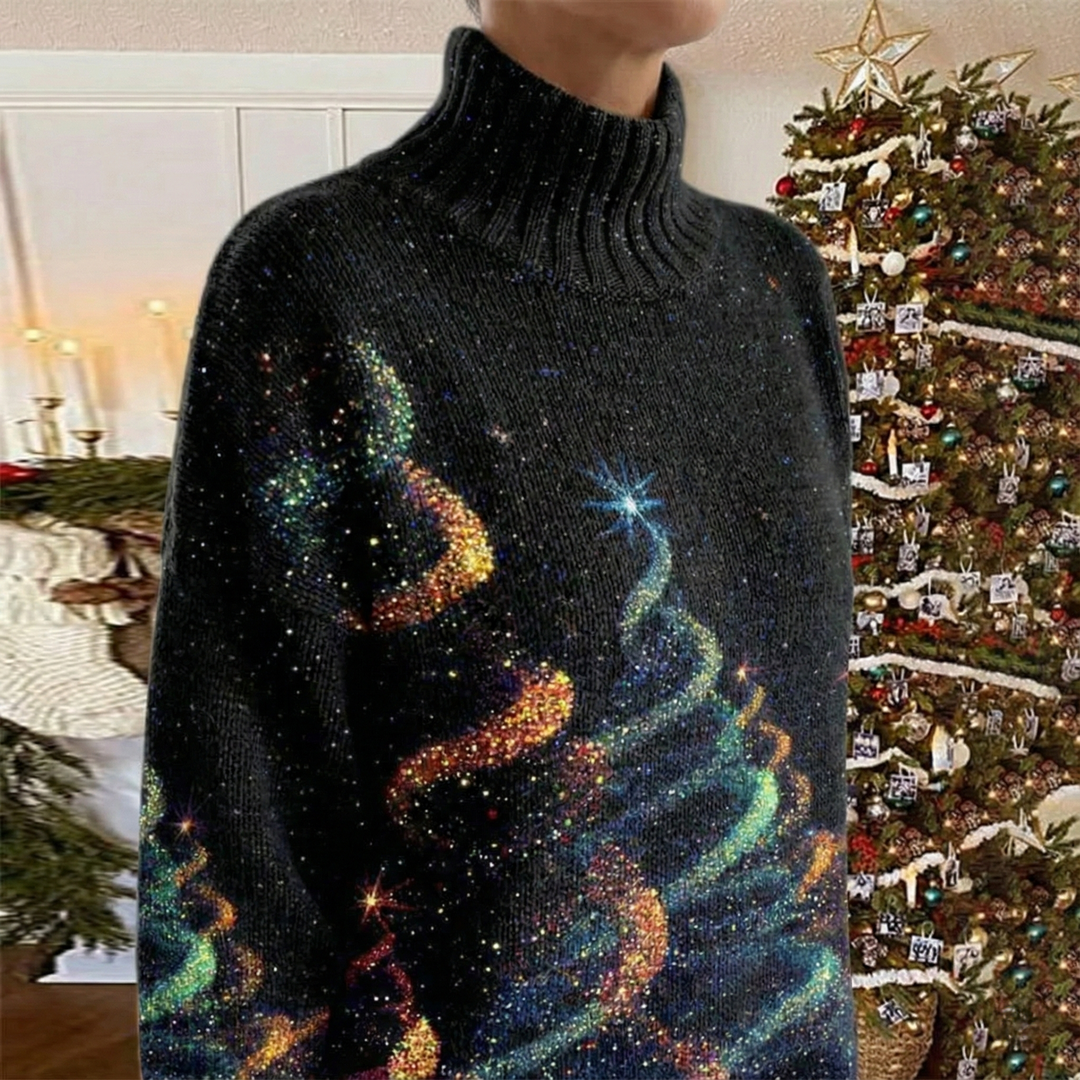 Helda - Jersey Navideño Con Estampado De Estrellas