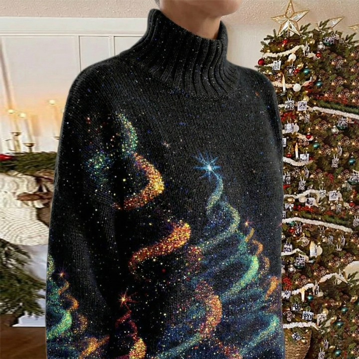 Helda - Jersey Navideño Con Estampado De Estrellas