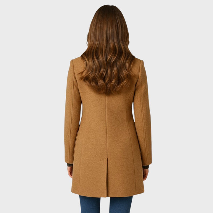 Ellarose - Elegante Abrigo De Lana Con Botones