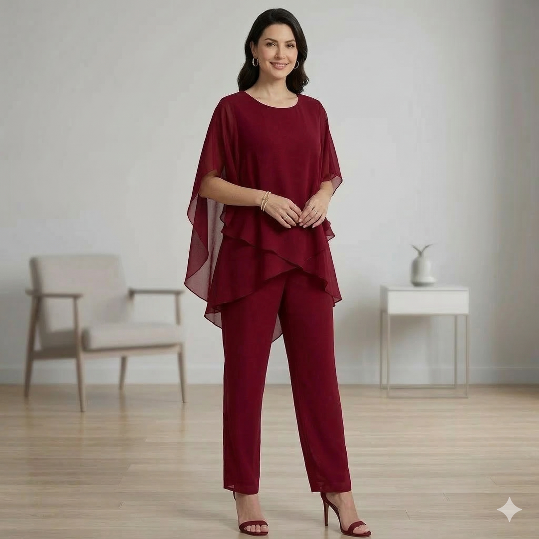 Panam - Conjunto de Pantalones de Pierna Ancha