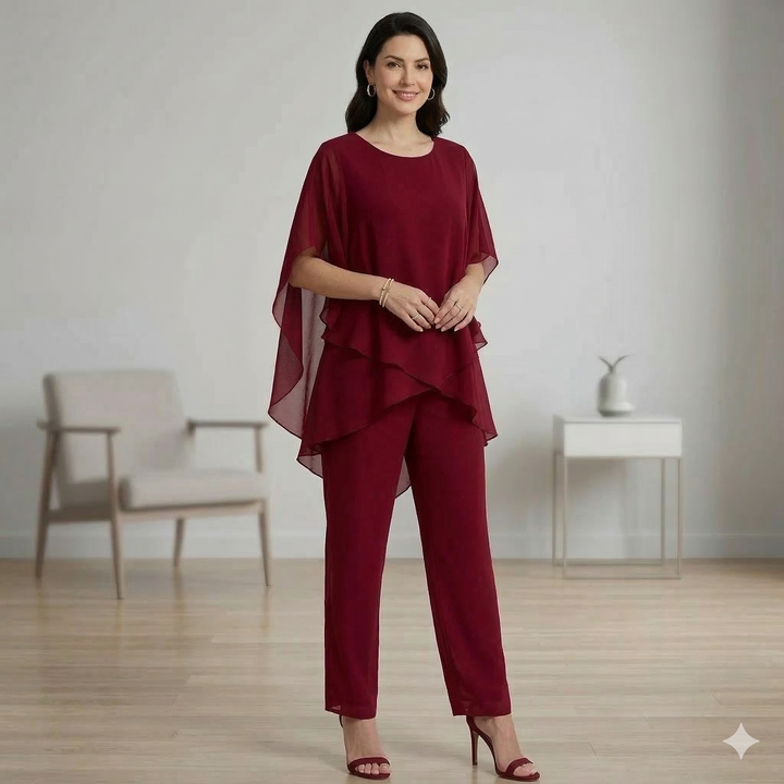 Panam - Conjunto de Pantalones de Pierna Ancha