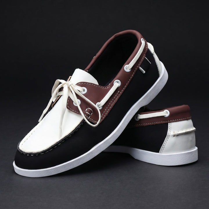 Kuachner - Zapatos Náuticos Con Cordones en la Parte Delantera